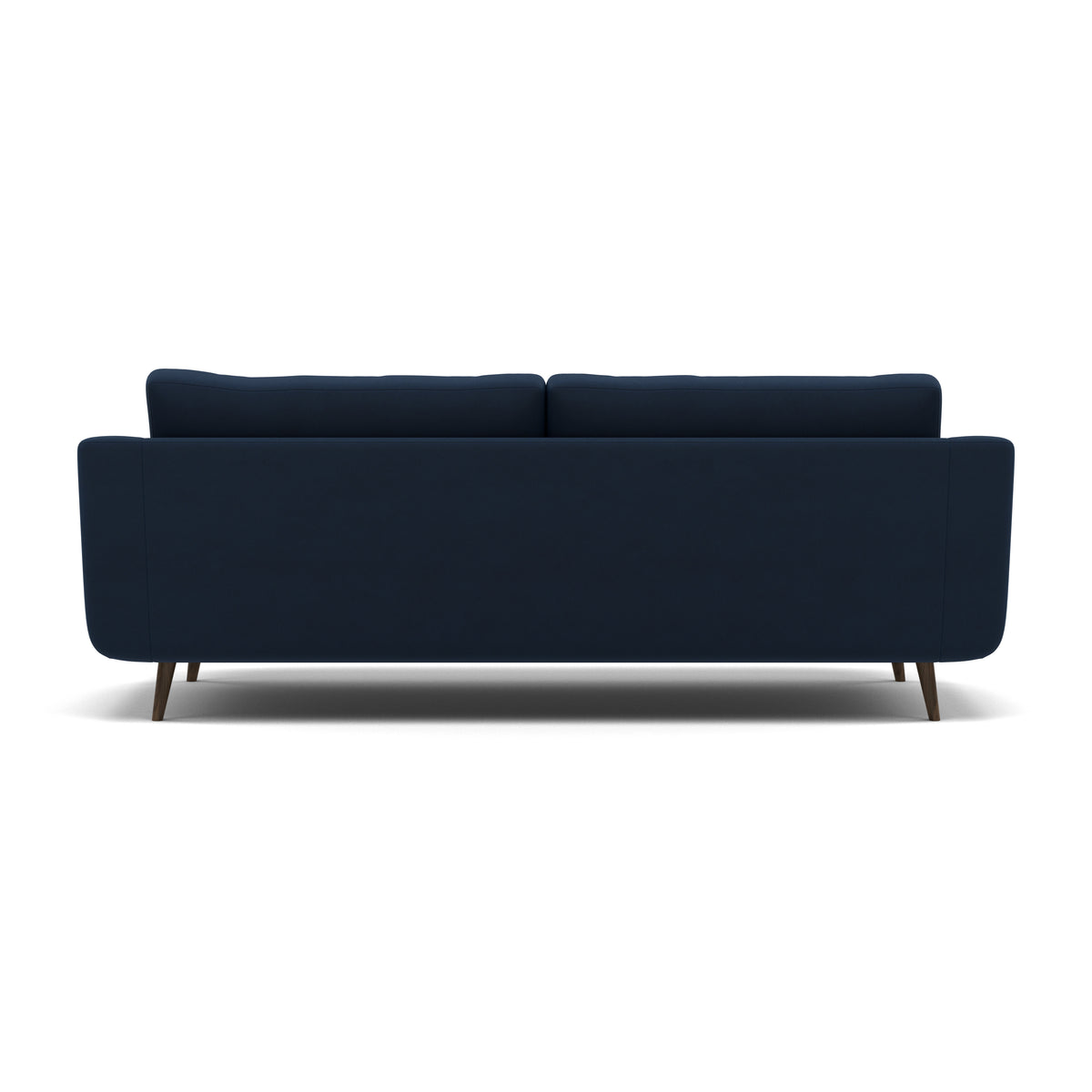Phoebe 4 Seater Sofa - Extra Large Sofa Standard Back Grade B — Plush Velvet Indigo / American Walnut, gallery image 2