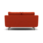 Phoebe 2 Seater Sofa - Small Sofa Standard Back Grade B — Plush Velvet Paprika / American Walnut, gallery image 2