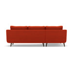 Phoebe Large Chaise Sofa - Large Chaise Sofa LHF Standard Back Grade B - Left Hand Facing — Plush Velvet Paprika / American Walnut, gallery image 2