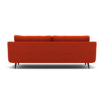 Phoebe 4 Seater Sofa - Extra Large Sofa Standard Back Grade B — Plush Velvet Paprika / American Walnut, gallery image 2