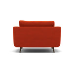 Phoebe Loveseat - Snuggler Chair Grade B — Plush Velvet Paprika / American Walnut, gallery image 2