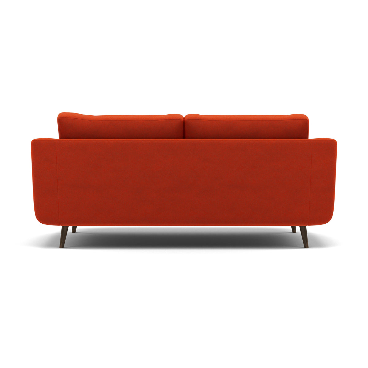 Phoebe 3 Seater Sofa - Large Sofa Standard Back Grade B — Plush Velvet Paprika / American Walnut, gallery image 2
