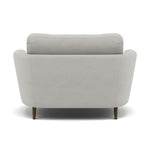 Phoebe Oval Loveseat - Oval Cuddler Grade B — Plush Velvet Silver / American Walnut, gallery image 2
