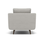 Phoebe Armchair - Chair Grade B — Plush Velvet Silver / American Walnut, gallery image 2