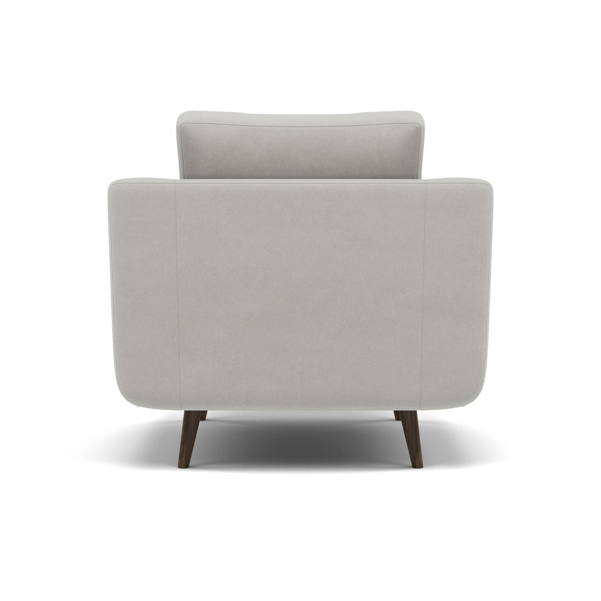 Phoebe Armchair - Chair Grade B — Plush Velvet Silver / American Walnut, gallery image 2