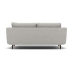 Phoebe 3 Seater Sofa - Large Sofa Standard Back Grade B — Plush Velvet Silver / American Walnut, gallery image 2