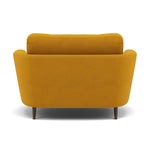 Phoebe Oval Loveseat - Oval Cuddler Grade B — Plush Velvet Turmeric / American Walnut, gallery image 2