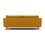 Phoebe 4 Seater Sofa - Extra Large Sofa Standard Back Grade B — Plush Velvet Turmeric / American Walnut, gallery image 2