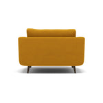 Phoebe Loveseat - Snuggler Chair Grade B — Plush Velvet Turmeric / American Walnut, gallery image 2