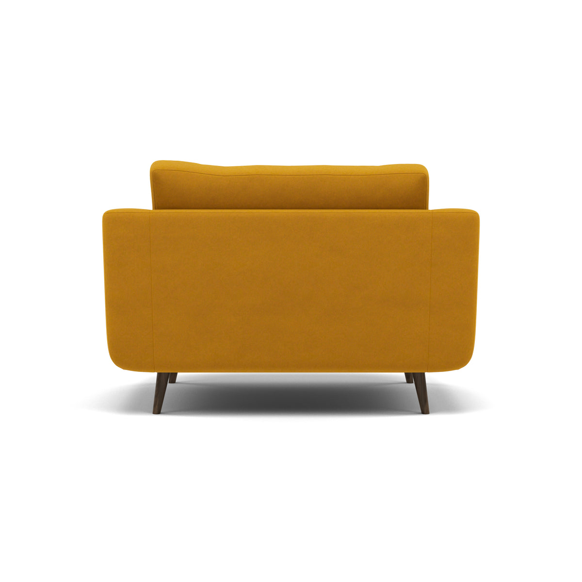 Phoebe Loveseat - Snuggler Chair Grade B — Plush Velvet Turmeric / American Walnut, gallery image 2
