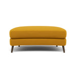 Phoebe Oval Footstool - Oval Cuddler Stool Grade B — Plush Velvet Turmeric / American Walnut, gallery image 2
