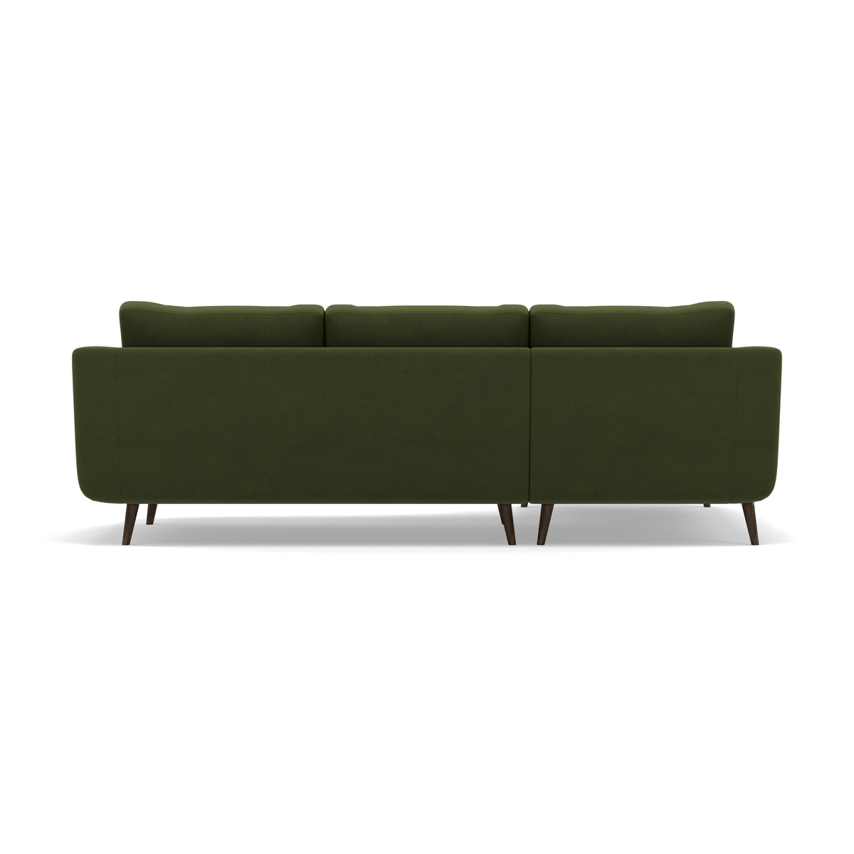 Phoebe Large Chaise Sofa - Large Chaise Sofa LHF Standard Back Grade B - Left Hand Facing — Plush Velvet Vine / American Walnut, gallery image 2