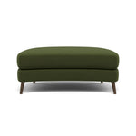 Phoebe Oval Footstool - Oval Cuddler Stool Grade B — Plush Velvet Vine / American Walnut, gallery image 2