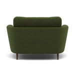 Phoebe Oval Loveseat - Oval Cuddler Grade B — Plush Velvet Vine / American Walnut, gallery image 2