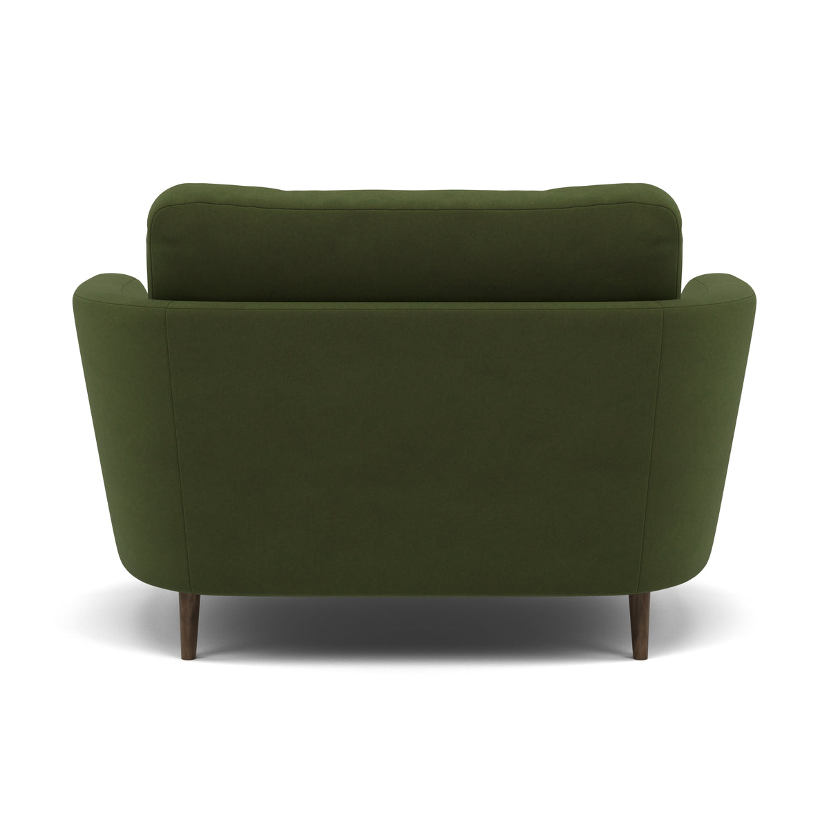 Phoebe Oval Loveseat - Oval Cuddler Grade B — Plush Velvet Vine / American Walnut, gallery image 2