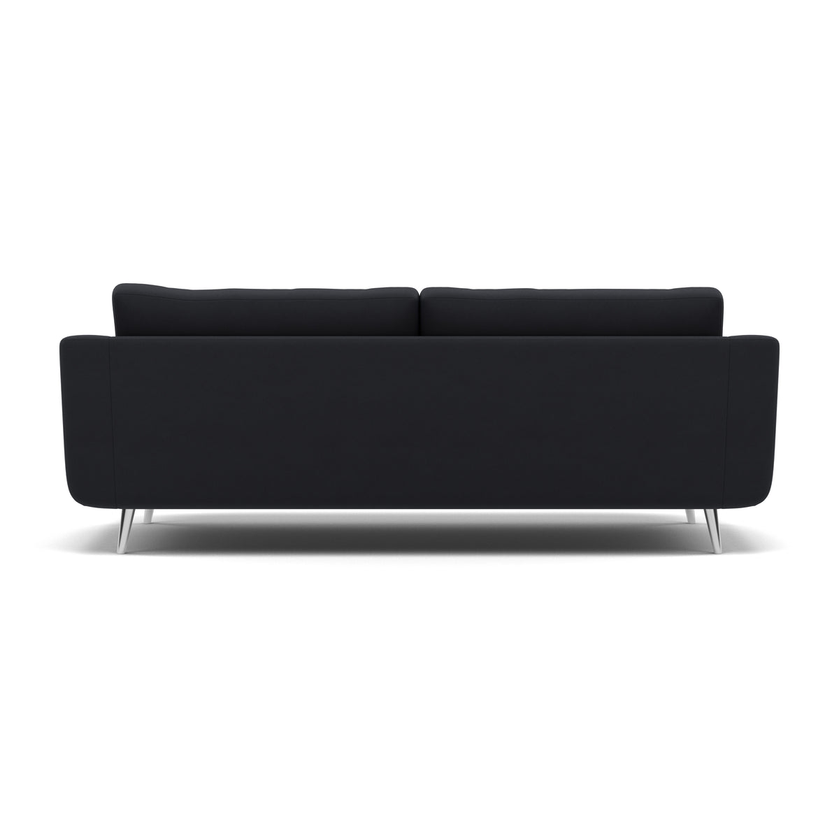 Phoebe 4 Seater Sofa - Extra Large Sofa Standard Back Grade B — Plush Velvet Charcoal / Chrome, gallery image 2