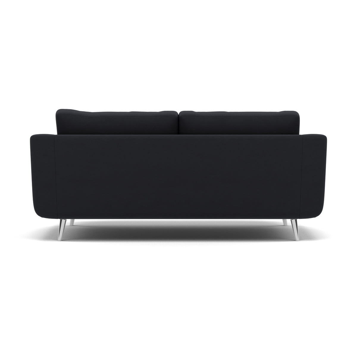 Phoebe 3 Seater Sofa - Large Sofa Standard Back Grade B — Plush Velvet Charcoal / Chrome, gallery image 2