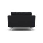 Phoebe Loveseat - Snuggler Chair Grade B — Plush Velvet Charcoal / Chrome, gallery image 2