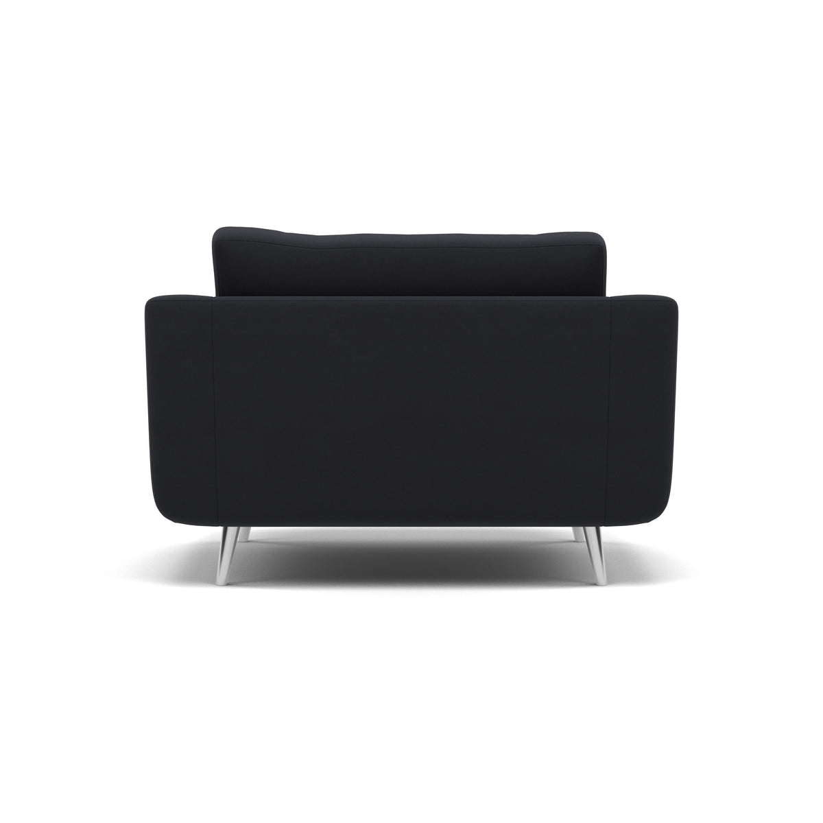 Phoebe Loveseat - Snuggler Chair Grade B — Plush Velvet Charcoal / Chrome, gallery image 2