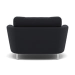 Phoebe Oval Loveseat - Oval Cuddler Grade B — Plush Velvet Charcoal / Chrome, gallery image 2