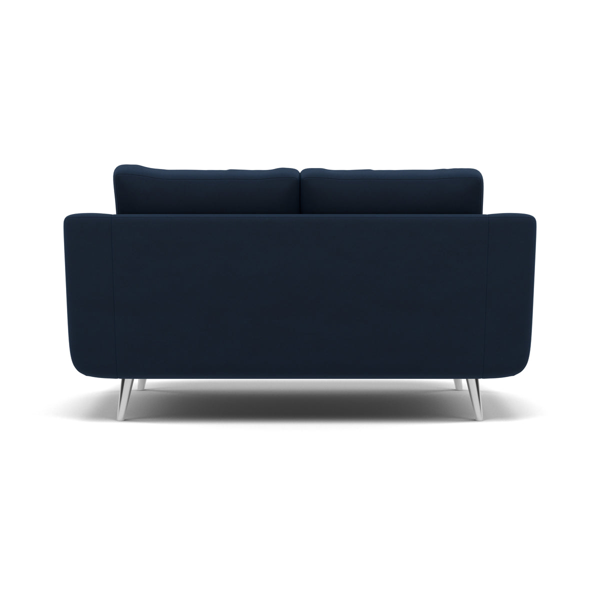 Phoebe 2 Seater Sofa - Small Sofa Standard Back Grade B — Plush Velvet Indigo / Chrome, gallery image 2