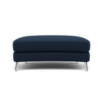 Phoebe Oval Footstool - Oval Cuddler Stool Grade B — Plush Velvet Indigo / Chrome, gallery image 2