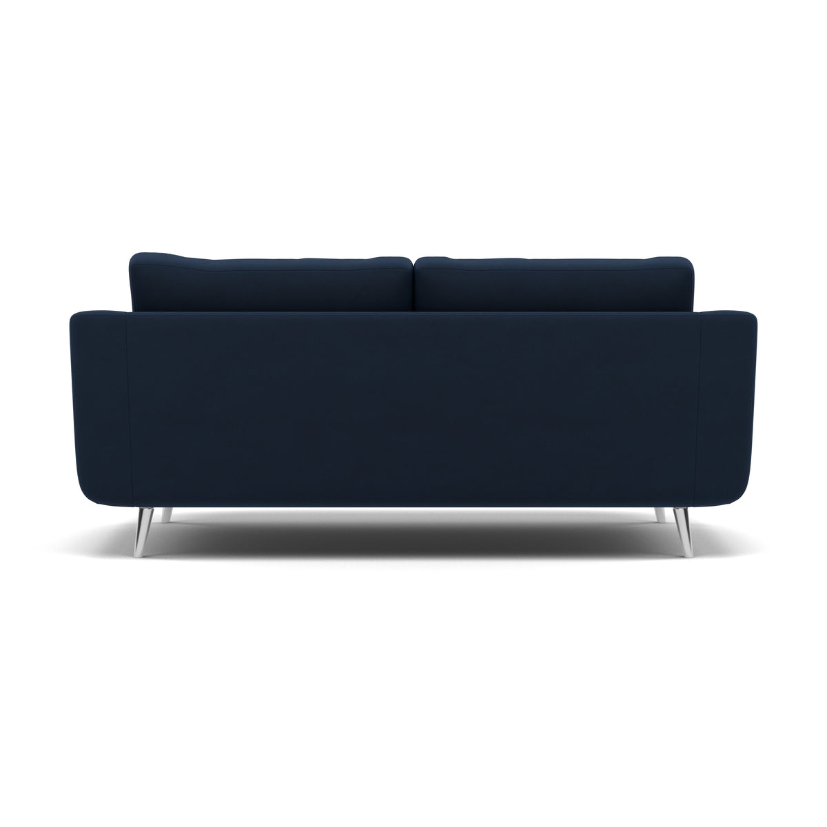 Phoebe 3 Seater Sofa - Large Sofa Standard Back Grade B — Plush Velvet Indigo / Chrome, gallery image 2