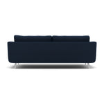 Phoebe 4 Seater Sofa - Extra Large Sofa Standard Back Grade B — Plush Velvet Indigo / Chrome, gallery image 2
