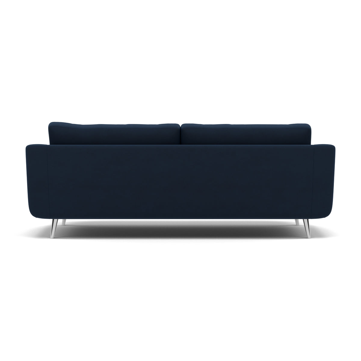 Phoebe 4 Seater Sofa - Extra Large Sofa Standard Back Grade B — Plush Velvet Indigo / Chrome, gallery image 2