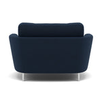 Phoebe Oval Loveseat - Oval Cuddler Grade B — Plush Velvet Indigo / Chrome, gallery image 2