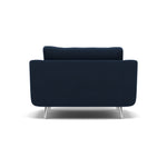 Phoebe Loveseat - Snuggler Chair Grade B — Plush Velvet Indigo / Chrome, gallery image 2