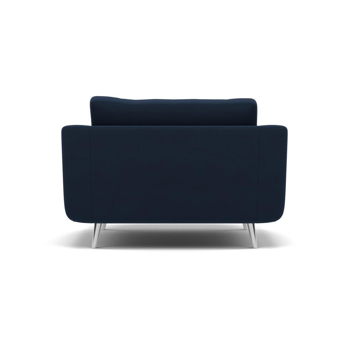 Phoebe Loveseat - Snuggler Chair Grade B — Plush Velvet Indigo / Chrome, gallery image 2