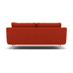Phoebe 3 Seater Sofa - Large Sofa Standard Back Grade B — Plush Velvet Paprika / Chrome, gallery image 2