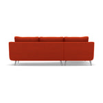 Phoebe Large Chaise Sofa - Large Chaise Sofa LHF Standard Back Grade B - Left Hand Facing — Plush Velvet Paprika / Chrome, gallery image 2
