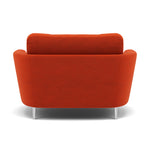Phoebe Oval Loveseat - Oval Cuddler Grade B — Plush Velvet Paprika / Chrome, gallery image 2