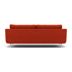 Phoebe 4 Seater Sofa - Extra Large Sofa Standard Back Grade B — Plush Velvet Paprika / Chrome, gallery image 2