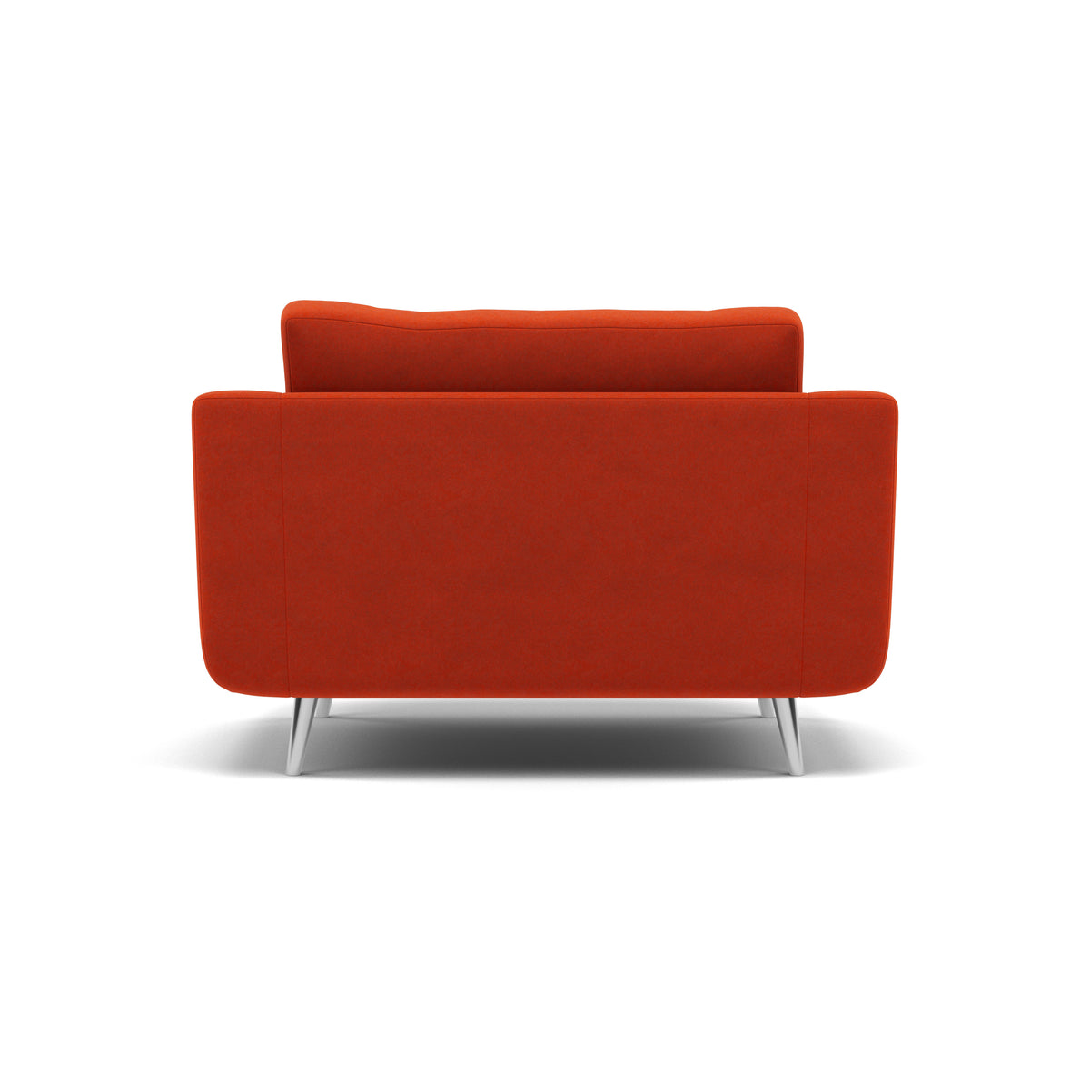 Phoebe Loveseat - Snuggler Chair Grade B — Plush Velvet Paprika / Chrome, gallery image 2