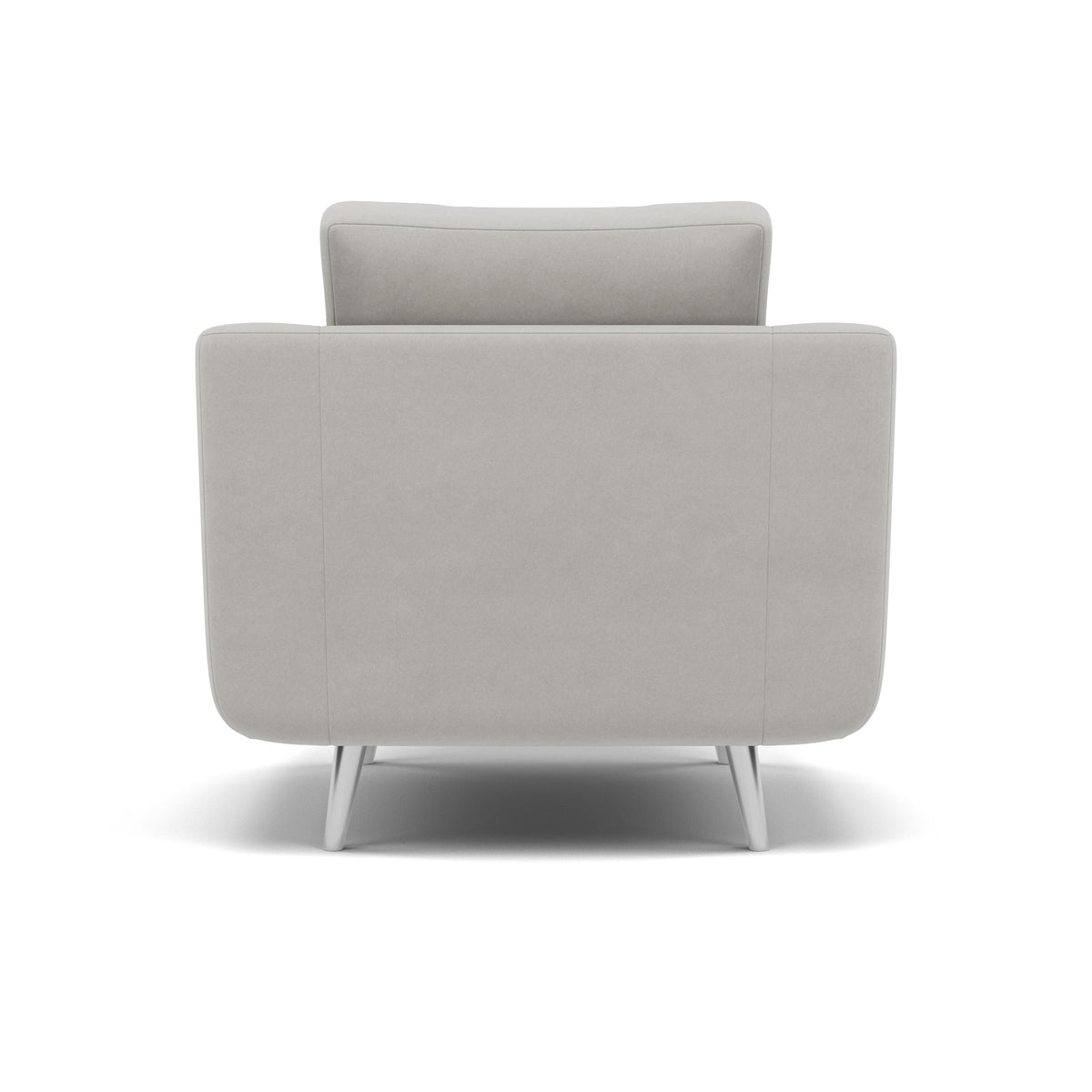 Phoebe Armchair - Chair Grade B — Plush Velvet Silver / Chrome, gallery image 2