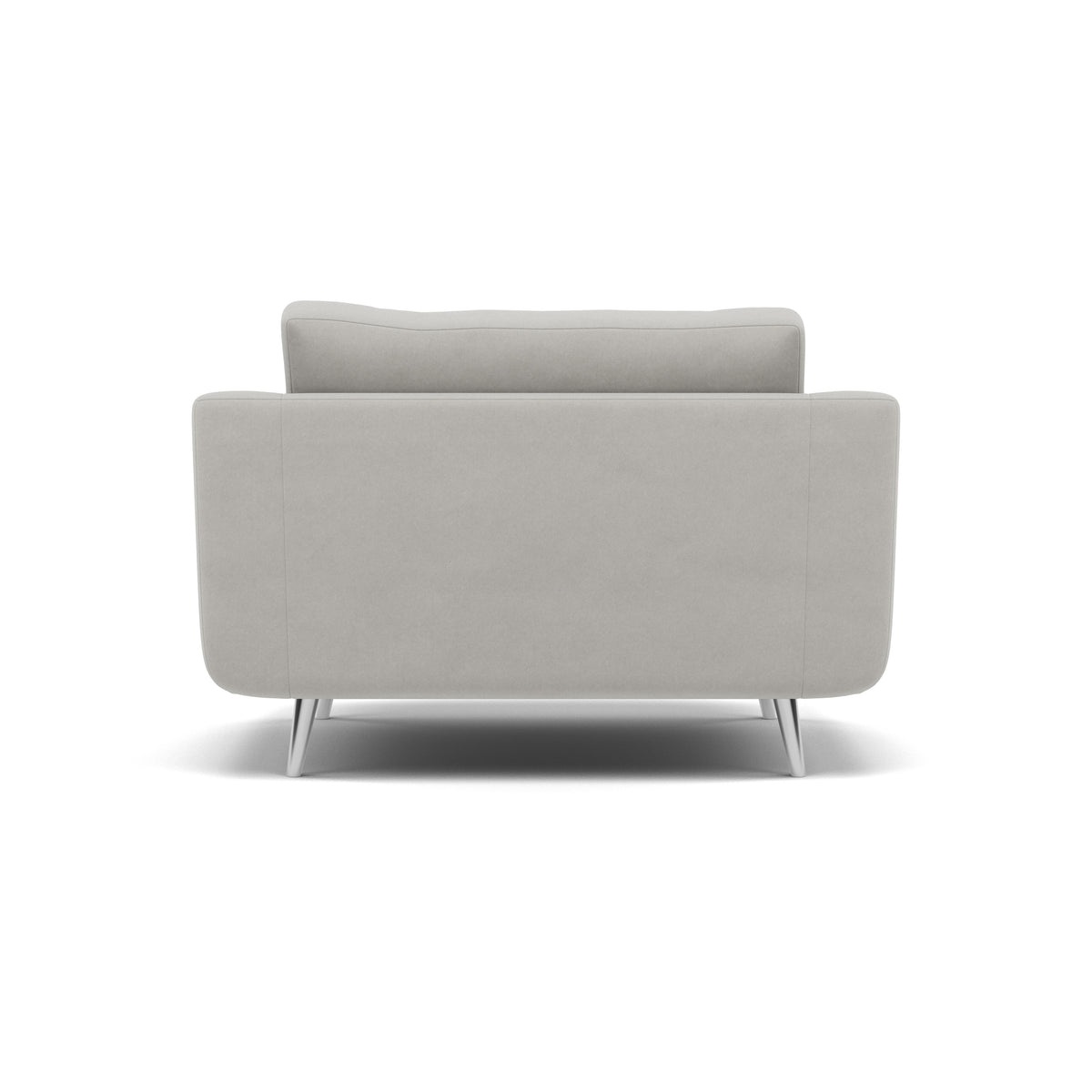 Phoebe Loveseat - Snuggler Chair Grade B — Plush Velvet Silver / Chrome, gallery image 2