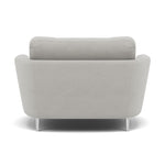 Phoebe Oval Loveseat - Oval Cuddler Grade B — Plush Velvet Silver / Chrome, gallery image 2