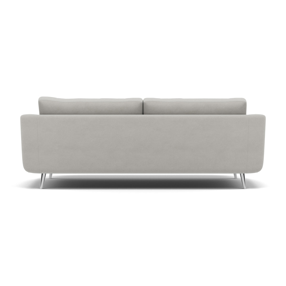 Phoebe 4 Seater Sofa - Extra Large Sofa Standard Back Grade B — Plush Velvet Silver / Chrome, gallery image 2