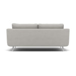 Phoebe 3 Seater Sofa - Large Sofa Standard Back Grade B — Plush Velvet Silver / Chrome, gallery image 2