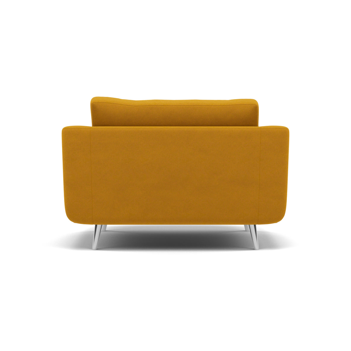 Phoebe Loveseat - Snuggler Chair Grade B — Plush Velvet Turmeric / Chrome, gallery image 2