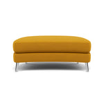 Phoebe Oval Footstool - Oval Cuddler Stool Grade B — Plush Velvet Turmeric / Chrome, gallery image 2