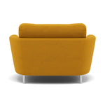 Phoebe Oval Loveseat - Oval Cuddler Grade B — Plush Velvet Turmeric / Chrome, gallery image 2
