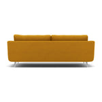 Phoebe 4 Seater Sofa - Extra Large Sofa Standard Back Grade B — Plush Velvet Turmeric / Chrome, gallery image 2