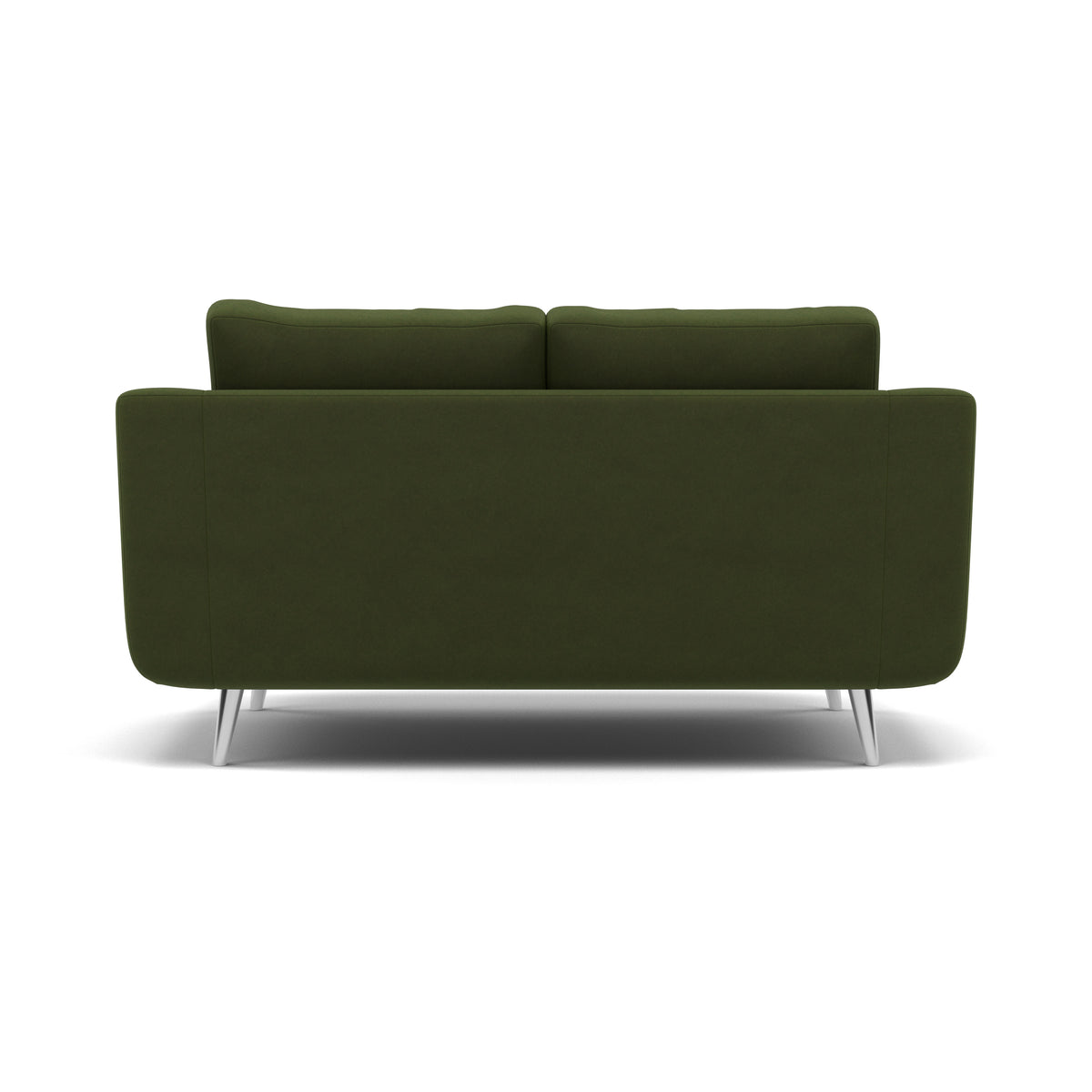 Phoebe 2 Seater Sofa - Small Sofa Standard Back Grade B — Plush Velvet Vine / Chrome, gallery image 2