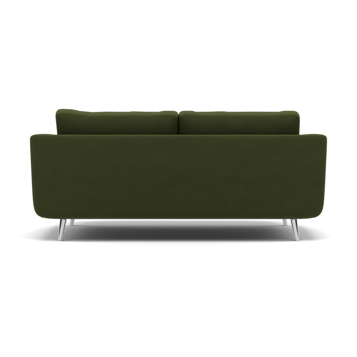 Phoebe 3 Seater Sofa - Large Sofa Standard Back Grade B — Plush Velvet Vine / Chrome, gallery image 2