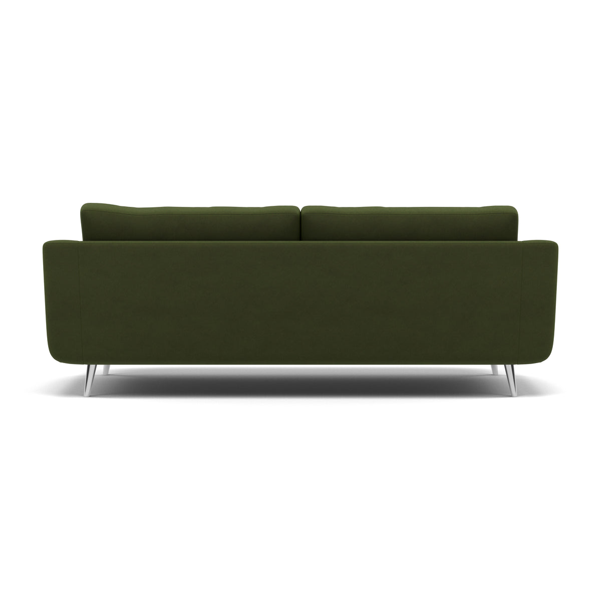 Phoebe 4 Seater Sofa - Extra Large Sofa Standard Back Grade B — Plush Velvet Vine / Chrome, gallery image 2