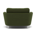 Phoebe Oval Loveseat - Oval Cuddler Grade B — Plush Velvet Vine / Chrome, gallery image 2